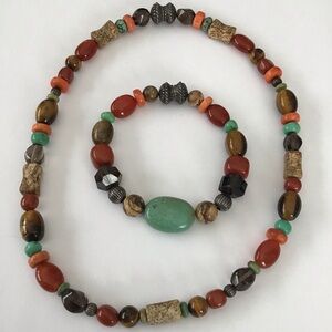 Carolyn Pollack Multi Stone Sterling Necklace Set